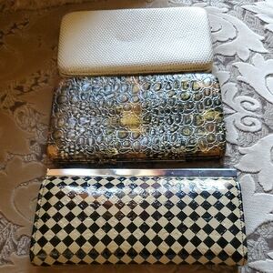 Elegant Women's Clutch Set - White, Gold, Black